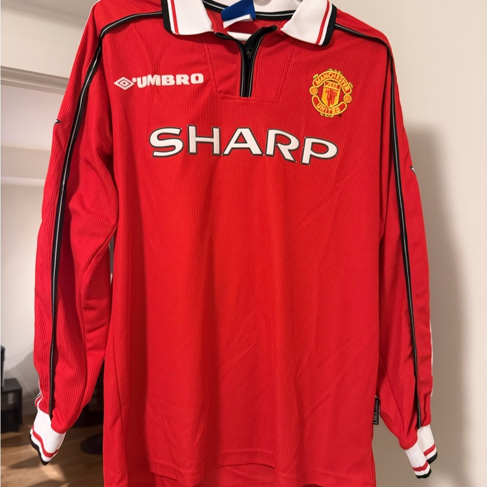Umbro Red Manchester United Long Sleeve Jersey